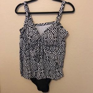 Tropical Escape Womens Plus Swimsuit